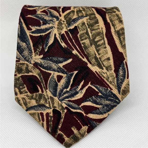 EUC Polo By Ralph Lauren Palm Pattern Tie - Picture 2 of 9